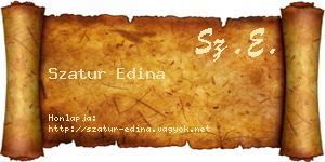 Szatur Edina névjegykártya