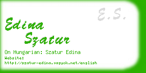 edina szatur business card
